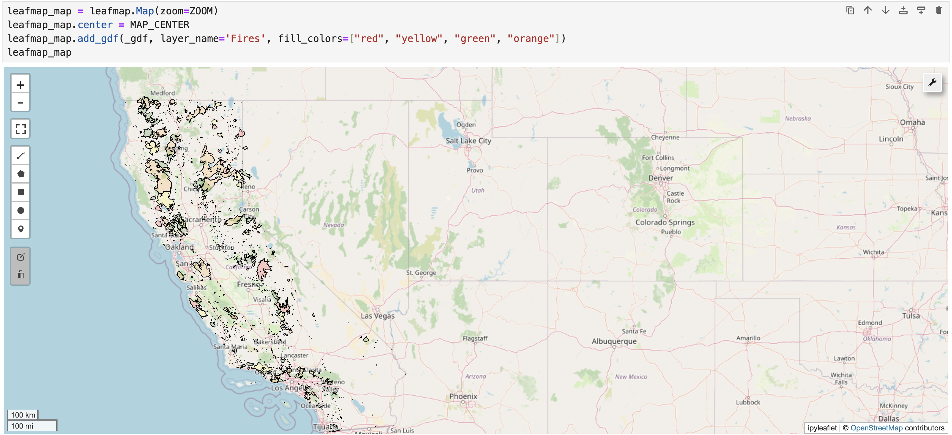 vector data with leafmap